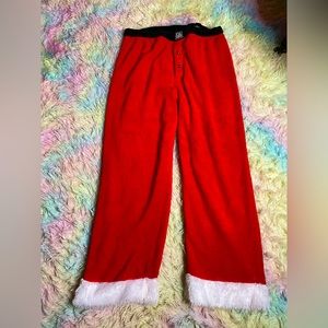 Fleece Santa pajama pants